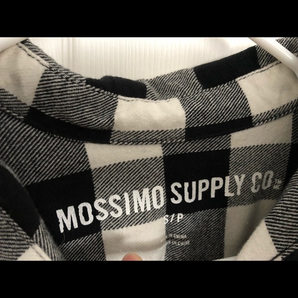 MOSSIMO SUPPLY CO BLACK & WHITE FLANNEL - Picture 3 of 3